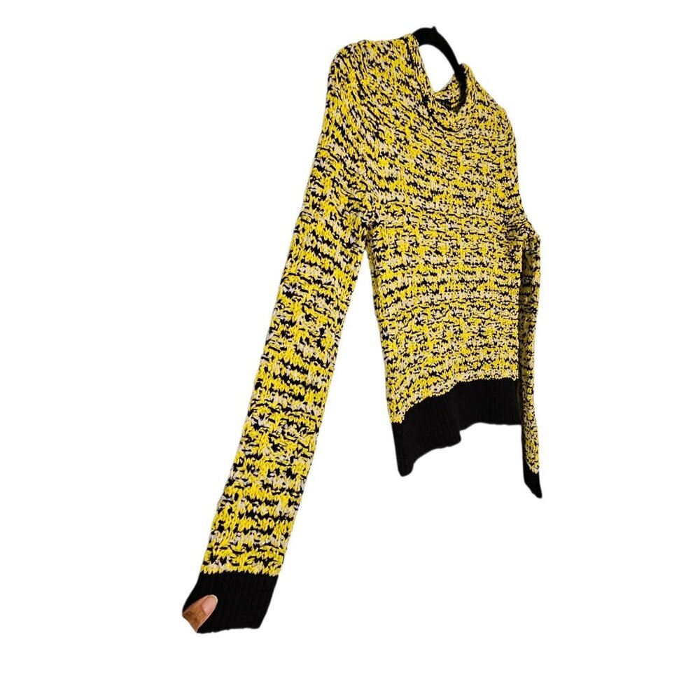 Rag And Bone Women's Yellow And Black Crew Neck Cotton Sweater Size XS - Picture 3 of 4